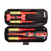 Отвертка диэлектрическая КВТ НИО-4405+ VDE со сменными битами, 5 шт. 83785  картинка